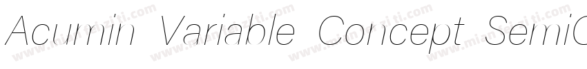 Acumin Variable Concept SemiCondens字体转换